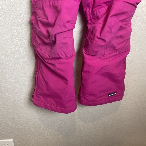 Lands End Girls Ski Snowboard Snow Bibs Pants Overalls Size 4 Pink Insulated - Picture 3 of 8